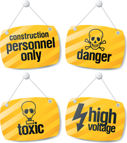 Different Danger Signs vector icons set 06 signs icons icon different danger   