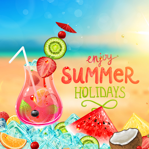 Enjoy tropical summer holidays backgrounds vector 02 tropical summer holidays holiday Enjoy backgrounds background   