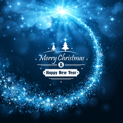 Blue dream christmas vector background 01 christmas blue background   