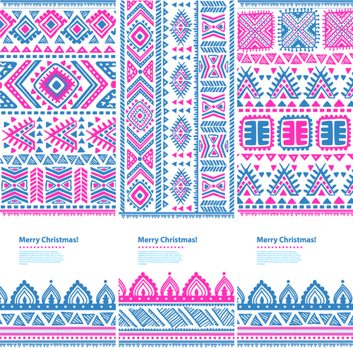 Christmas ethnic pattern banner vector 03 pattern ethnic christmas banner   