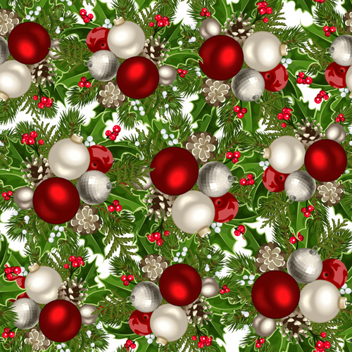 Shining christmas balls saemless pattern vector 03 saemless pattern christmas balls christmas   