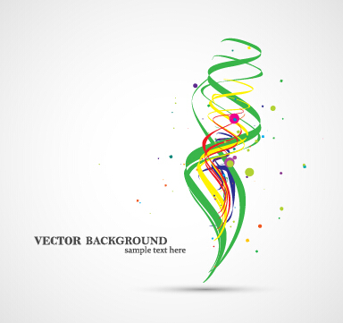 Colorful ribbon with dot vector background 02 ribbon dot colorful   