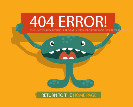 Funny 404 error page design vector 03 funny error 404   