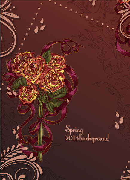 Vintage Spring floral background 05 vintage spring floral background floral   