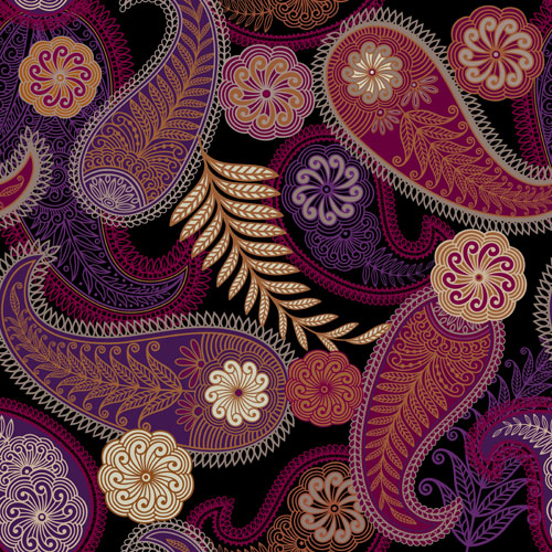 Pattern paisley seamless vector material 05 seamless pattern paisley   