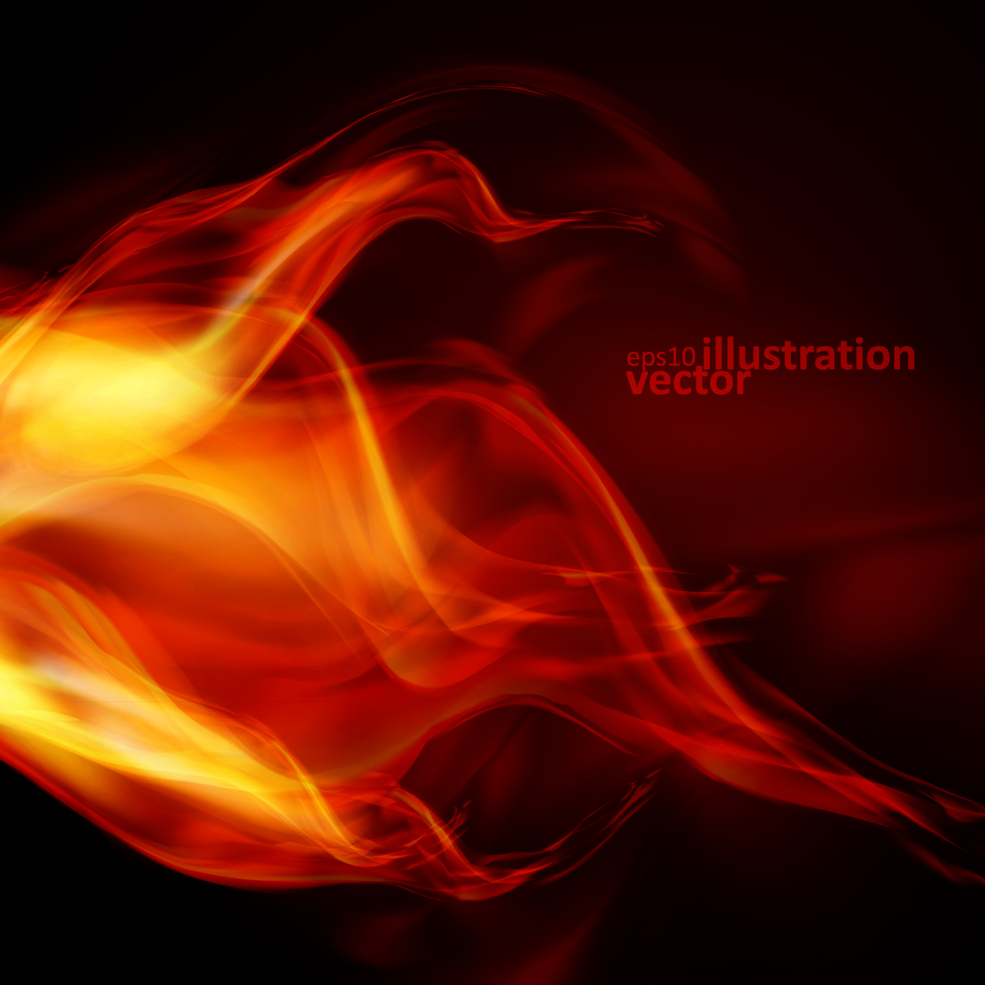 Realistic fiery background illustration vector 01 realistic illustration fiery background   