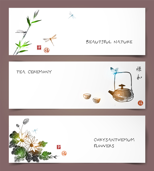 Chinese painting styles banner vectors 05 painting chinese banner   