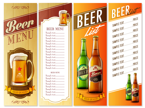 High quality beer menu list vector quality menu high beer   