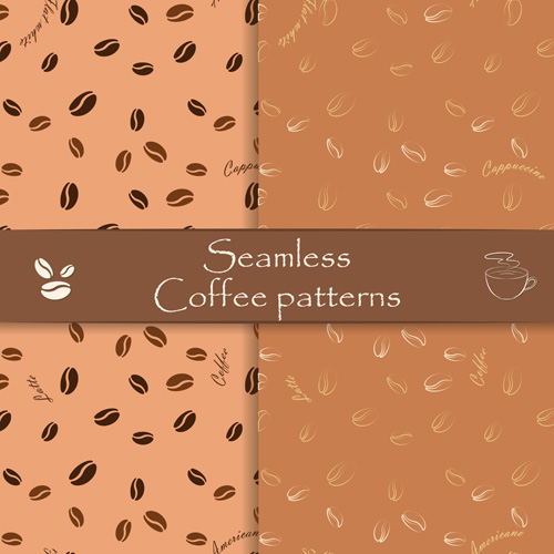 Vector seamless coffee pattern graphics 01 seamless pattern coffee   