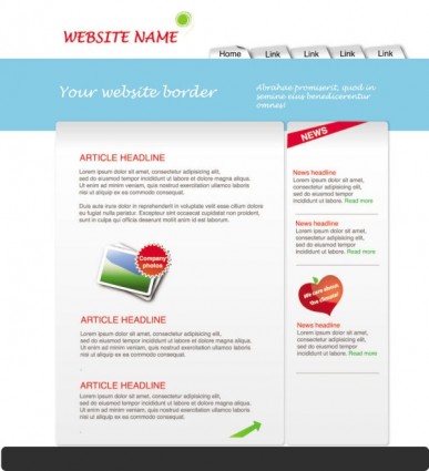 Simple template web vector design web simple elegant   
