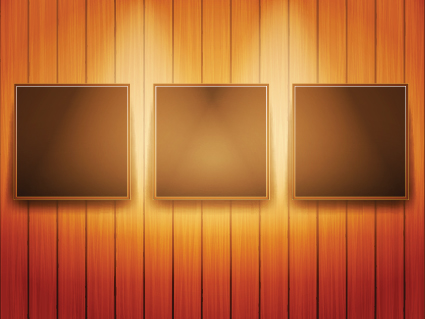 Set of Bright Frame on a wooden wall vector 03 wooden wood wall frame bright   