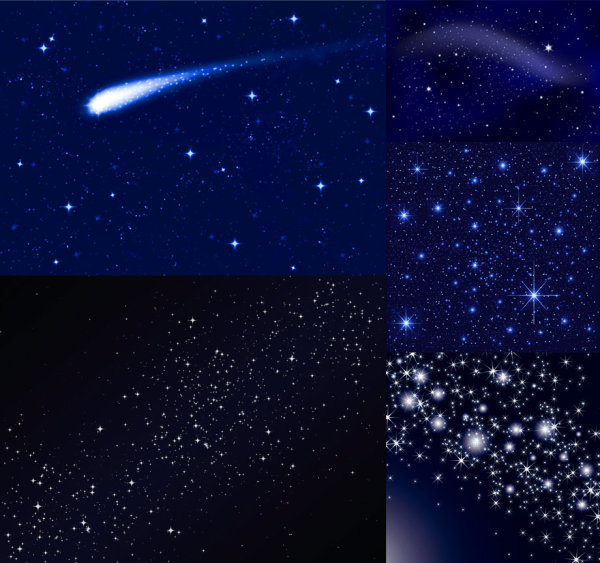 bright sky background vector universe stars shining stars meteors   