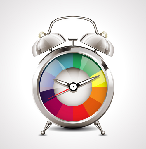 Realistic alarm clock design vector 03 realistic design clock alarm   