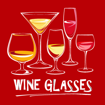 Wine glasses design vector background wine glass wine Vector Background glasses glass background   