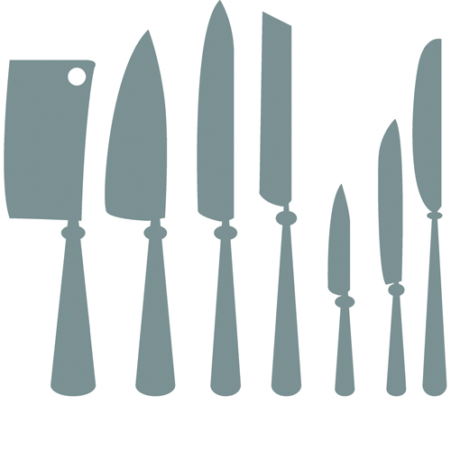 Different kitchen cutlery silhouette vector 01 silhouette kitchen different cutlery   