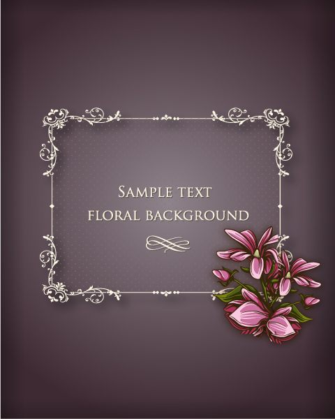 Floral Frames vector backgrounds set 13 frames floral frame backgrounds background   