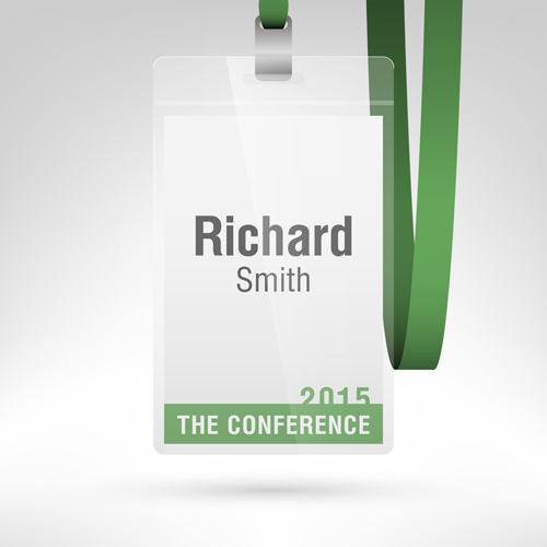 Conference card design vector 08 conference card   