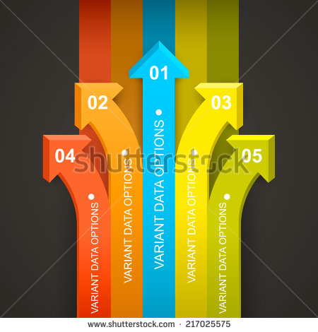 Arrows with number infographic vector 02 number infographic design arrows   