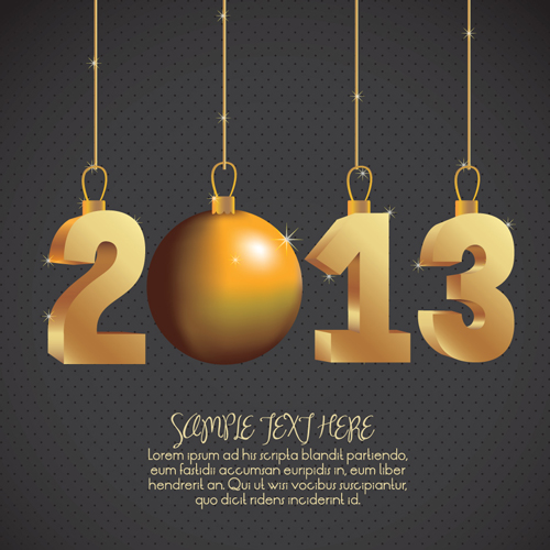 Vector set of Creative New Year 2013 design elements 01 new year elements element creative 2013   