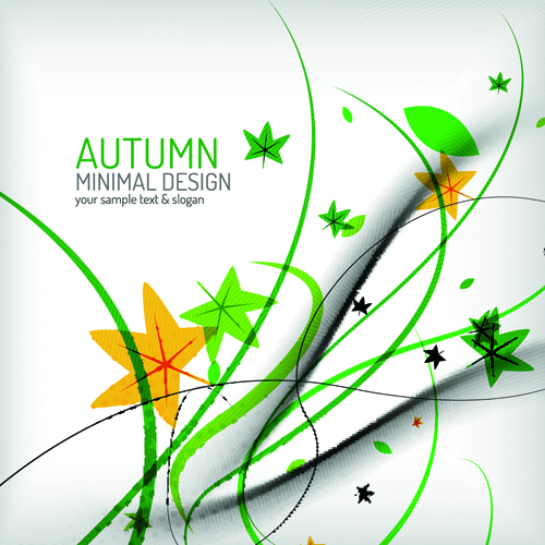 Autumn abstract plant and leaves vector background 02 plant leaves background autumn abstract   