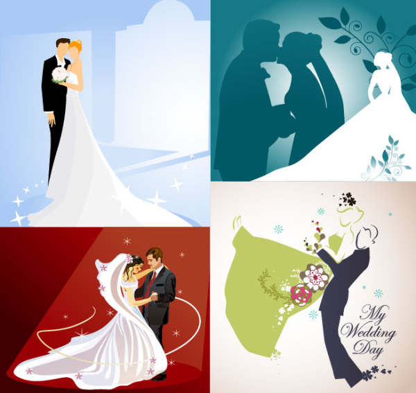 Wedding illustration style Vector wedding style illustration   