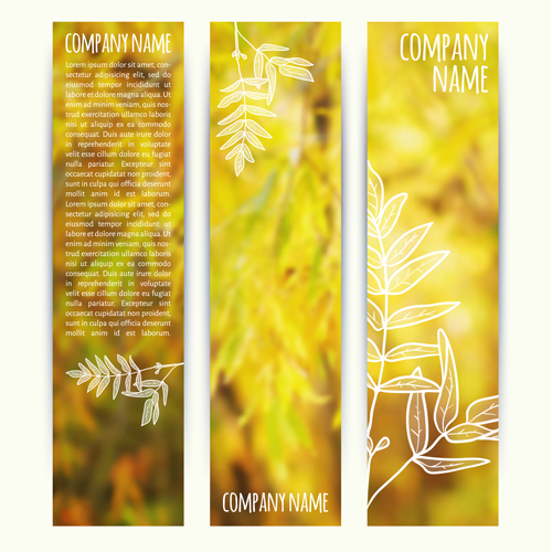 Autumn elements with blurs banner vector 01 elements blurs banner autumn   