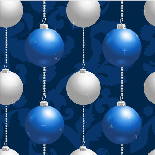 Shining christmas balls saemless pattern vector 01 saemless pattern christmas balls   