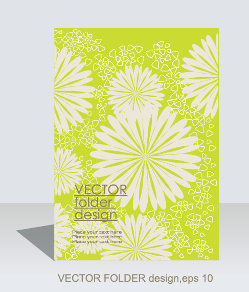 folder design vector Floral background 09 folder floral background floral   