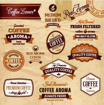 Classic Coffee labels design vector 02 labels label coffee classic coffee classic   