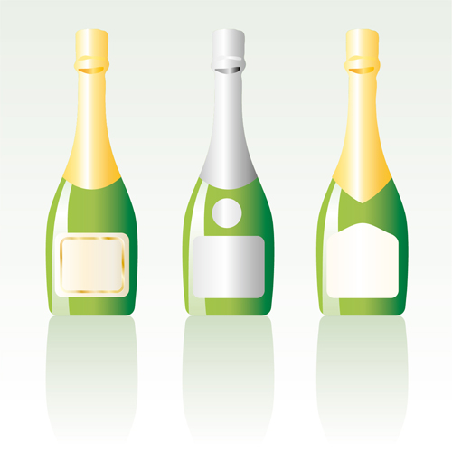 Champagne bottle vector material 01 champagne bottle   