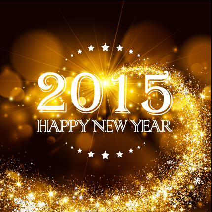 2015 new year golden rays background vector rays new year golden background 2015   