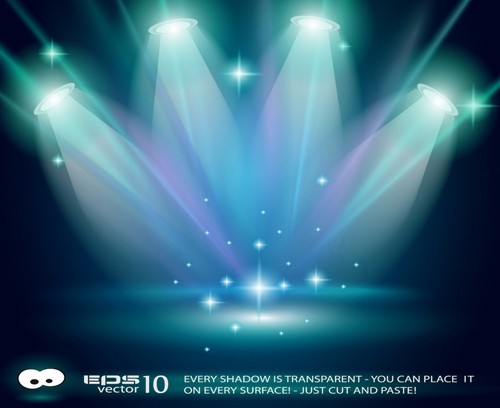 Set of Stage with spotlight vector background 03 stage spotlight   