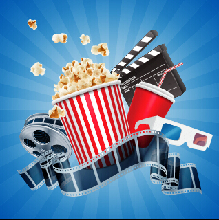 Cinema movie vector background graphics 03 movie graphics cinema background   