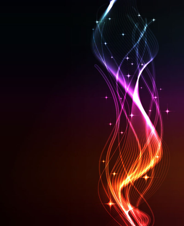 Colorful Shiny Waves background vector graphic 03 waves shiny colorful   