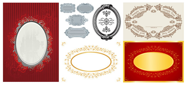 Elliptic ornate Border vector vector borders utility pattern lace   