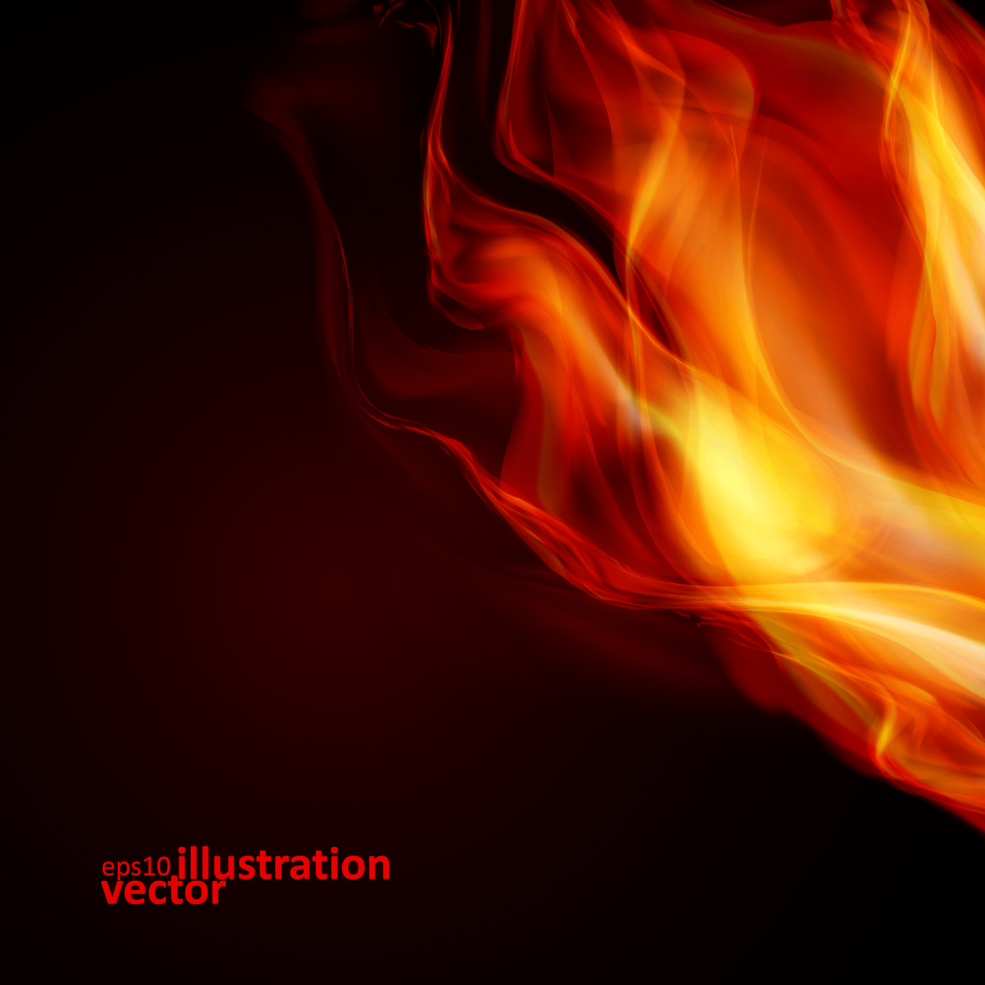 Realistic fiery background illustration vector 03 realistic illustration background   