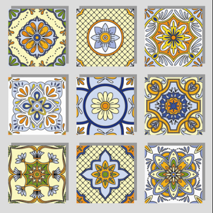 Seamless pattern tile floral vector set 03 seamless pattern floral   