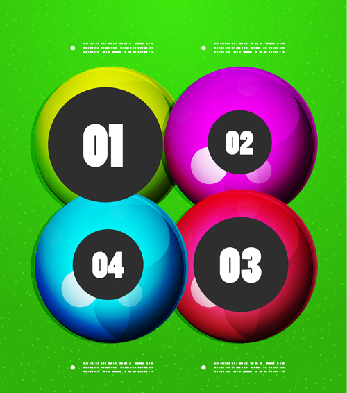 Circle elements business template vector 07 circles business template   