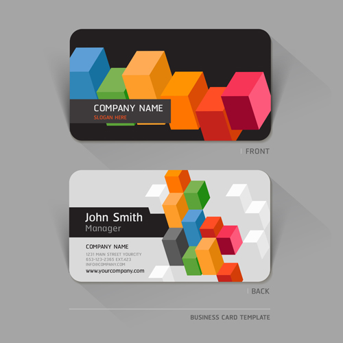 Excellent modern business card vector material 05 modern material Excellent card vector business card business   