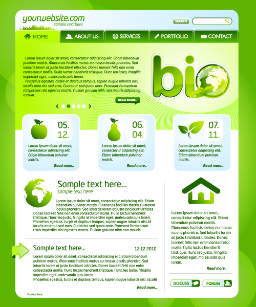 Green ECO Website Template design vector 02 website template site green eco   