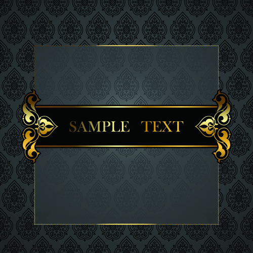 Black Golden ornate Backgrounds vector 03 ornate golden black   