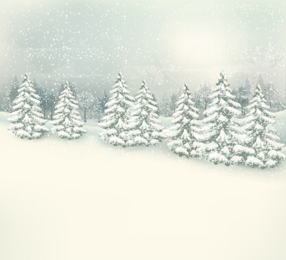 Deep forest with snow vector background snow forest deep background   