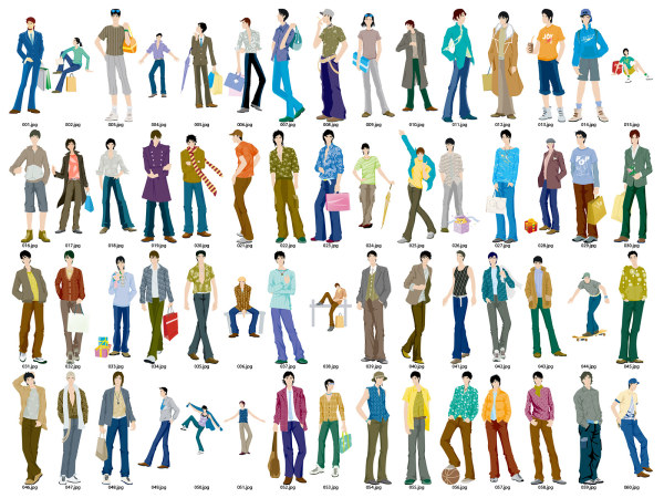 60 fashion man Vector man fashion 60   