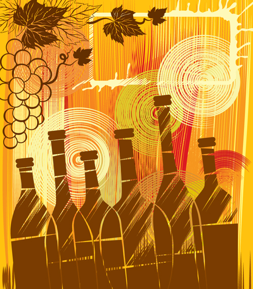 Elements of Wine design vector graphic set 02 wine elements element   
