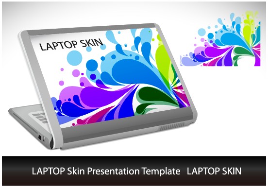 Abstract Laptop sticker vector material 05 sticker laptop abstract   