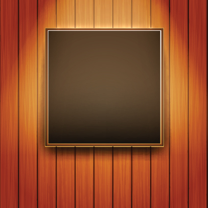 Set of Bright Frame on a wooden wall vector 02 wooden wood wall bright   