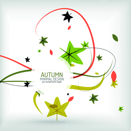 Autumn abstract plant and leaves vector background 01 plant leaves background autumn abstract   