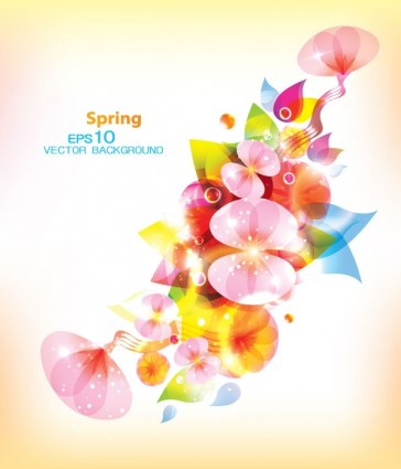 Beautiful floral spring background vector 02 symphony spring material floral beautiful background   