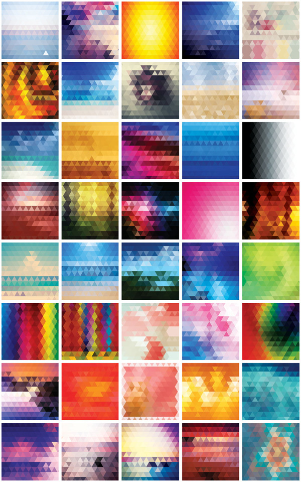 Blurred mosaics vector background material set Vector background material Vector Background mosaics mosaic background material background   