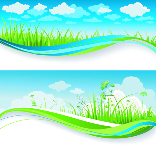 Summer blue sky banner 01 summer sky blue banner   